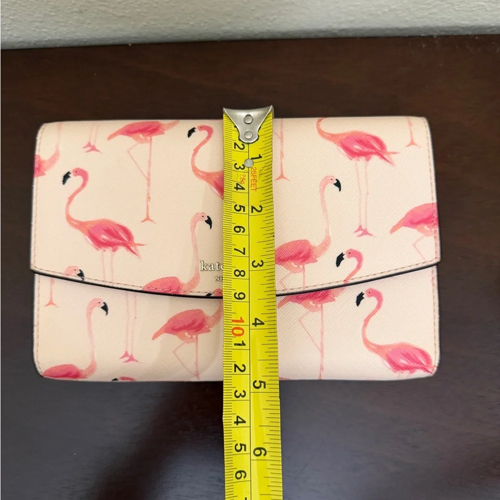 kate spade Pink and Hot Pink Flamingo Print Crossbody Bag - Picture 13 of 15